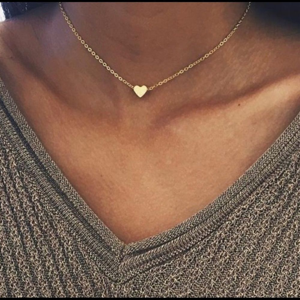 Gold tone Boho Heart Necklace